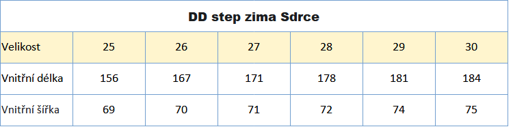 DD step Srdce zima